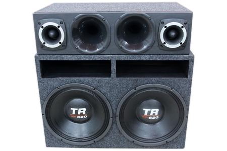 Imagem de Caixa Automotiva 2 Woofer Triton Corneteira Modulo Taramps