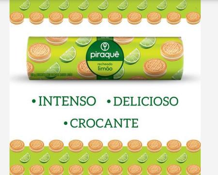 Caixa Bolacha Biscoito Piraquê Recheado sabor limão- 120un - Piraque Imagem de Caixa Bolacha Biscoito Piraquê Recheado sabor limão- 120un