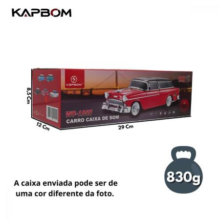 Imagem de Caixa Caixinha De Som Bluetooth Carro Clássico Kapbom 1955