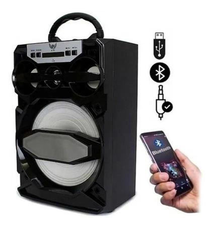 Imagem de Caixa Caixinha De Som Bluetooth Potente 15w Com Led Radio Fm - Altomex