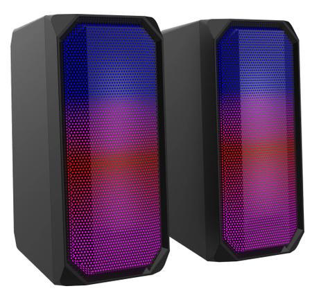 Imagem de Caixa Caixinha de Som Pc Gamer Com Subwoofer Led Rgb Potente 10W