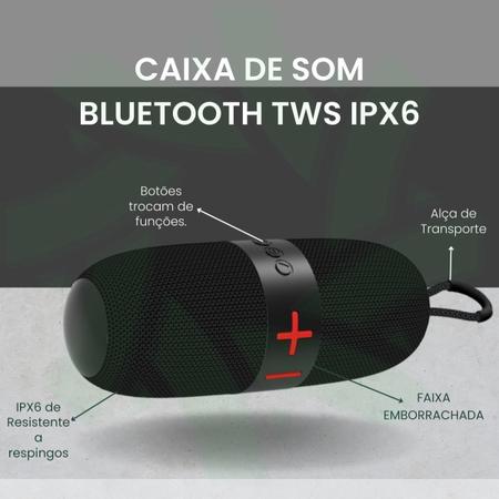 Imagem de Caixa Caixinha De Som Portátil Bluetooth 5.2 Potente Ipx6