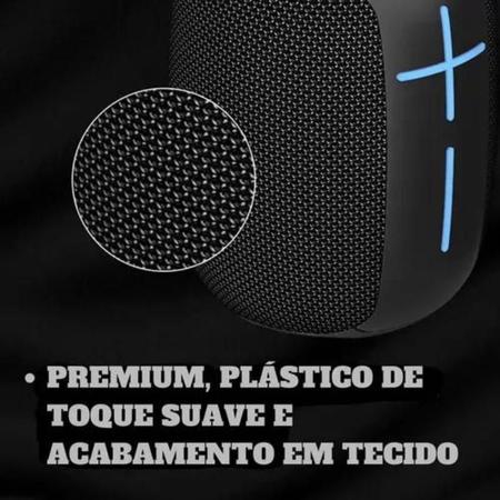 Imagem de Caixa Caixinha Som Portátil Bluetooth 8w Rgb Potente Top Cor Preto Voltagem 110v/220v