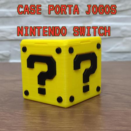 Case Porta Jogos Super Mário Para Cartuchos Nintendo Switch