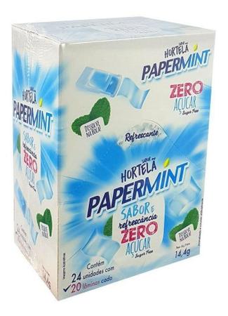 Imagem de Caixa com 24 Unidades PaperMint Lâminas Refrescante Sem Açúcar paper mint