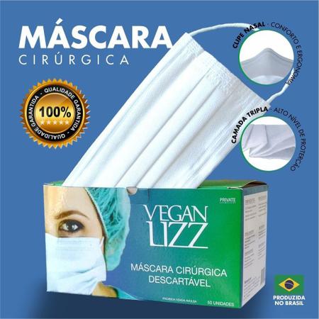 Imagem de Caixa com 50 Máscaras Cirúrgicas Descartável - Vegan Lizz