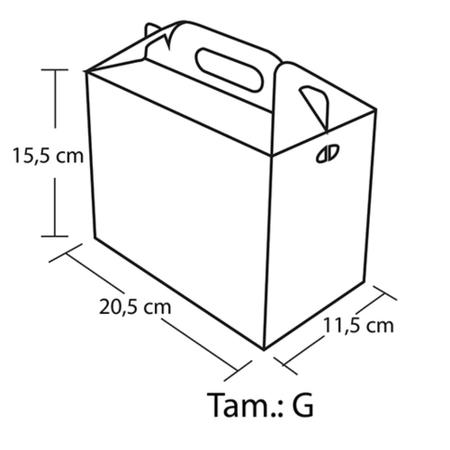 Perpacks  Caixa com Tampa para Hamburguer (Food Laranja)