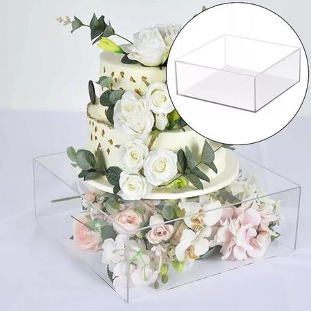 Imagem de Caixa de acrilico para decoração de bolo 10x10x10 3mm