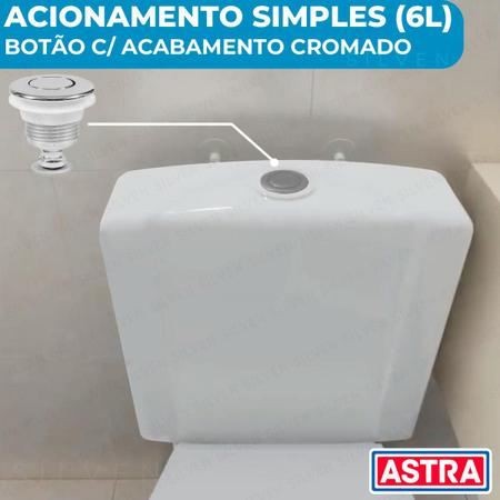 Imagem de Caixa de Descarga Acoplada Universal Astra Acionamento Simples 6L