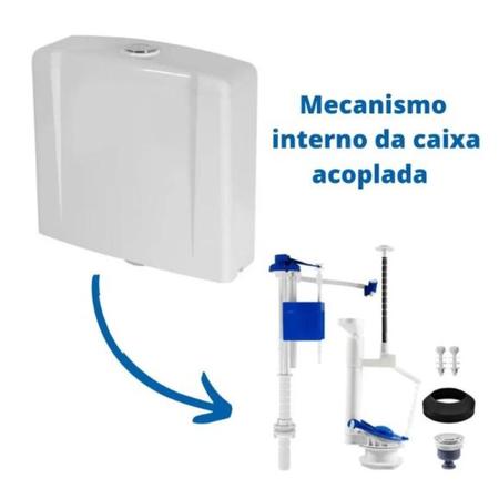 Caixa de Descarga Acoplada Universal com Acionamento Duplo Branca de Polipropileno - ASTRA Imagem de Caixa de Descarga Acoplada Universal com Acionamento Duplo Branca de Polipropileno