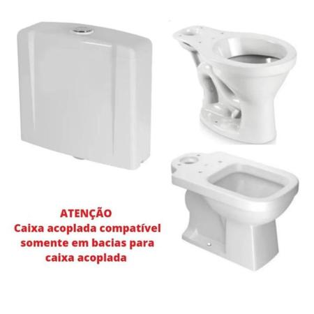 Caixa de Descarga Acoplada Universal com Acionamento Duplo Branca de Polipropileno - ASTRA Imagem de Caixa de Descarga Acoplada Universal com Acionamento Duplo Branca de Polipropileno