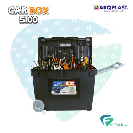 Imagem de Caixa De Ferramentas Car Box 5100 Com Alças E Rodas Preta