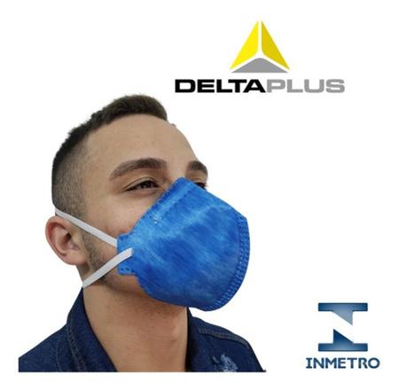 Imagem de Caixa de máscara pff2 100 unidades de proteção sem válvula deltaplus ca 38504