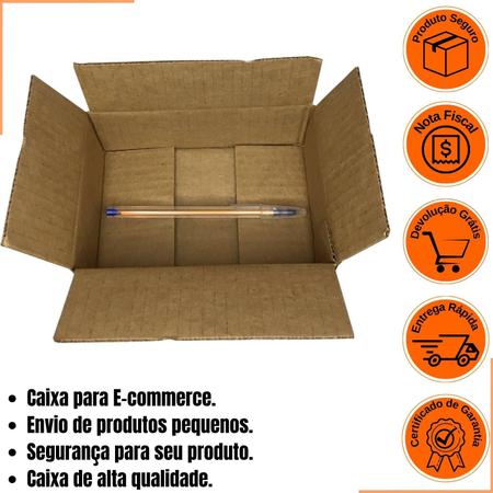 Imagem de Caixa de Papelão Kraft para Envios de E-commerce 16x11x6 Forte e resistente Kit com 200 unidades.