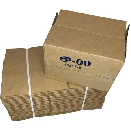 Imagem de Caixa de Papelão Kraft para Envios de E-commerce 16x11x6 Forte e resistente Kit com 200 unidades.