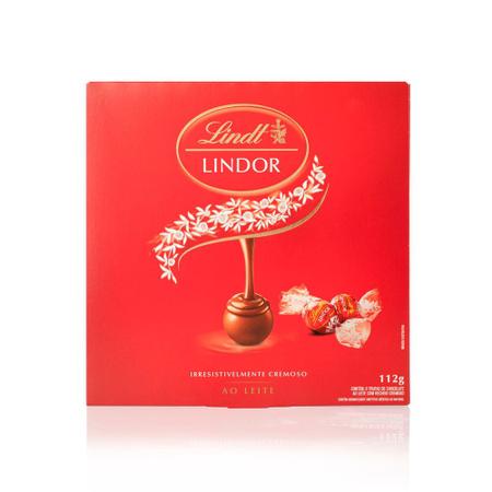 Imagem de Caixa de Presente Lindt Lindor Chocolate Ao Leite 9 unidades 112g