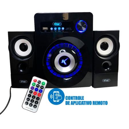 Imagem de Caixa De Som 2.1 Subwoofer Amplificada Bluetooth Tv Pc Usb - Knup