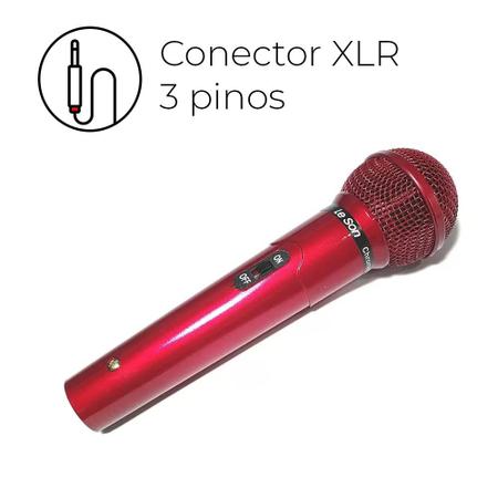 Imagem de Caixa De Som Amplificada Amvox 550 Bivolt Radio FM + Microfone com Fio Vermelho Profissional LeSon