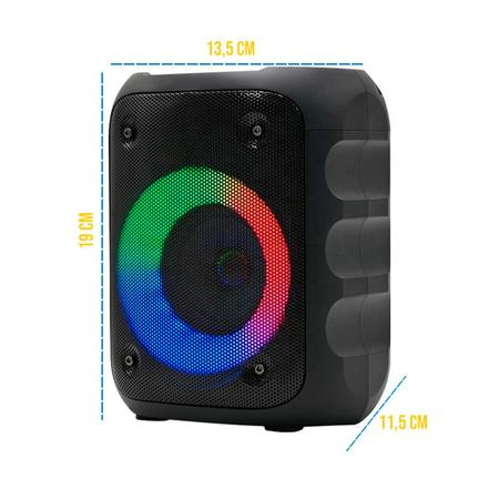 Imagem de Caixa de Som Bluetooh 10W Potente LED RGB Portátil Caixinha