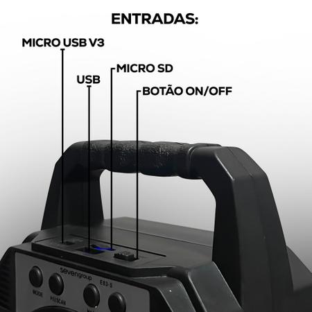 Imagem de Caixa De Som Bluetooth 5.0 Potente Recarregável Portátil