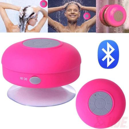 Imagem de Caixa De Som Bluetooth À Prova D Água Para Banheiro VIDRO - ROSA