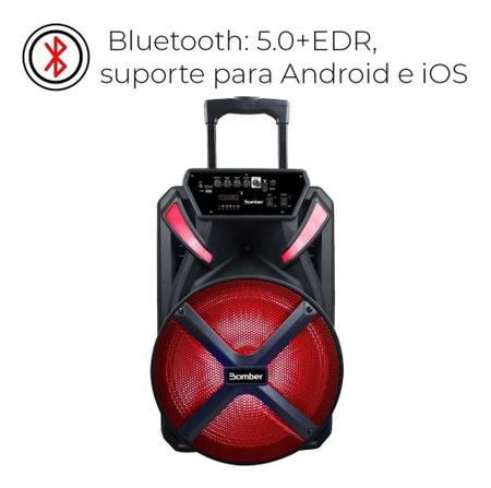 Imagem de Caixa De Som Bluetooth Bomber Papao 600 15 Polegadas 300rms