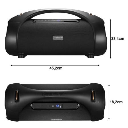 Imagem de Caixa De Som Bluetooth Boombox Intense 100W Gradiente Gsp300 + Bag Transporte Cinza