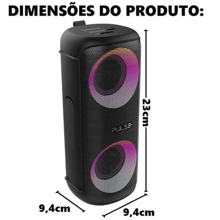 Caixa de Som Bluetooth Portátil Pulse Mini Box 30W RMS