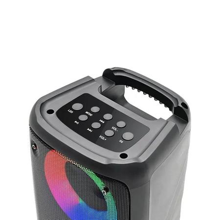 Imagem de Caixa De Som Bluetooth Potente Led RGB Portátil + Microfone