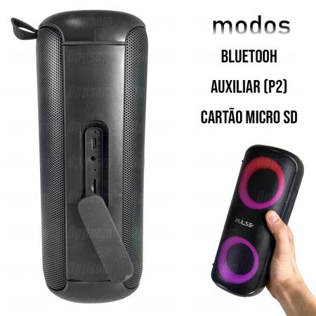 Caixa de Som Bluetooth Portátil Pulse Mini Box 30W RMS Recarregável - Caixa  de Som Bluetooth / Portátil - Magazine Luiza