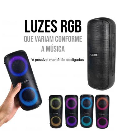 Caixa de Som Bluetooth Portátil Pulse Mini Box 30W RMS Recarregável - Caixa  de Som Bluetooth / Portátil - Magazine Luiza