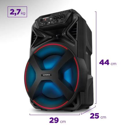 Imagem de Caixa De Som Bluetooth Radio Fm Mondial Cm-250 Connect Plus 250w + Microfone