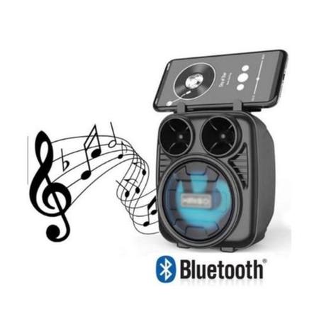 Imagem de Caixa De Som Bluetooth Sem Fio Portátil Potente Cartão Usb Mp3 Fm Com Led