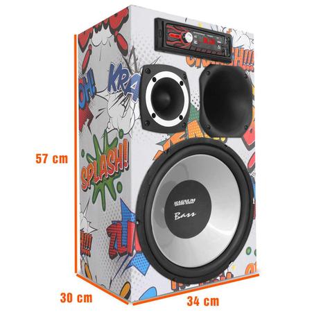 Caixa Bob Esponja Moldurada Top Para Sub/woofer – Valerio Som