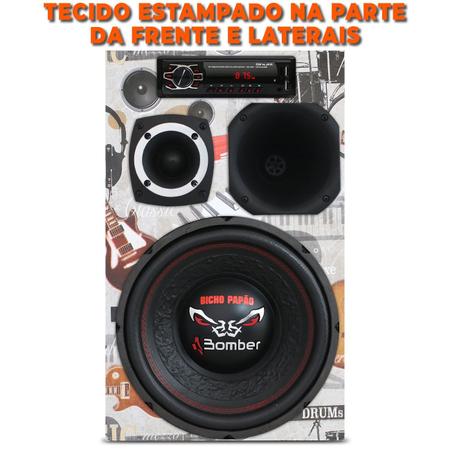 Caixa de Som Bob Esponja 45L Selada + Subwoofer Magnum Bass + MP3