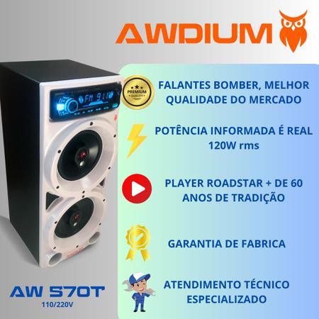 Imagem de Caixa de som bob residencial amplificada 450w bluetooth 110/220v