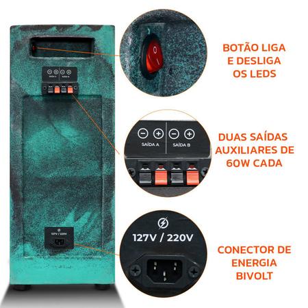 Mini Caixa Bob Com Leds E Bateria Com Bluetooth