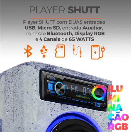 Imagem de Caixa De Som Bob Residencial Boa Amplificada 500w Kit 2 Vias 6 Pol + Player Bluetooth USB LED