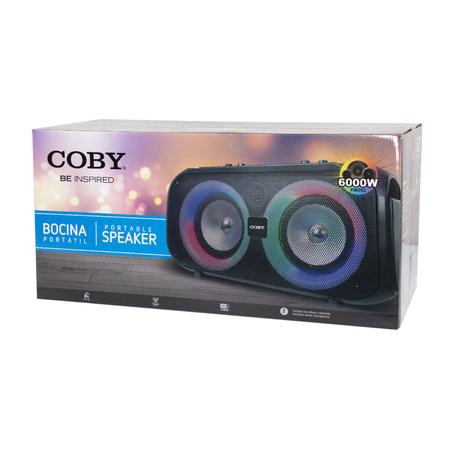 Imagem de Caixa de Som Coby CY3362-260 - USB/SD - - 25W - com Microfone - 2X 6.5" - Preto
