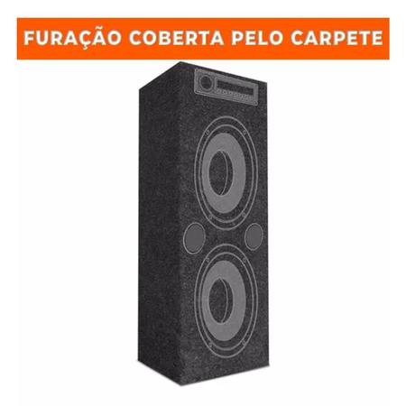 Imagem de Caixa de Som Corujinha Residencial 2 6x9 Polegadas Furo Player 1 Din Carpete Grafite Vertical Dutada