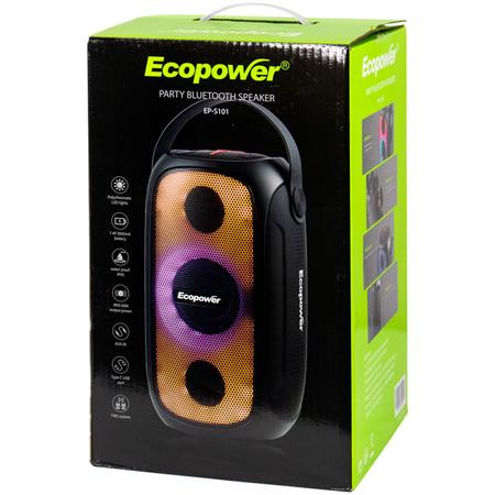 Imagem de Caixa de Som Ecopower EP-S101 - USB/Aux - - 60W - LED - 4" + 2X 2.5" - Preto