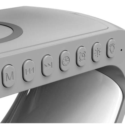 Imagem de Caixa de som G Speaker Relogio Bluetooth C/ Som Carregador Luminária De Mesa Celular Indução