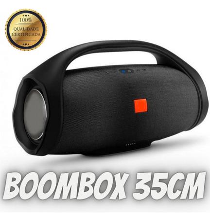 Imagem de Caixa De Som Grande 35cm Bluetooth Com Alça Portatil Black Potente 60w Recarregavel