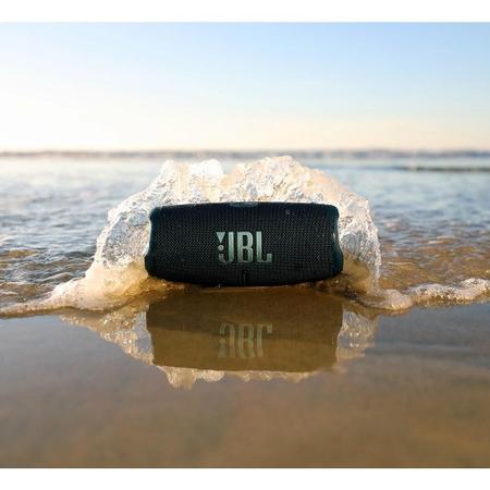 Imagem de Caixa de Som JBL Charge 5, 30W RMS, Bluetooth, USB-C, Resistente à Água, Azul - 28913427