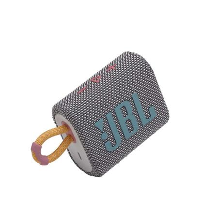 Imagem de Caixa de Som JBL GO 3 Cinza Pro Sound Original Bluetooth À Prova D'água e Poeira IP67 JBLGO3GRY