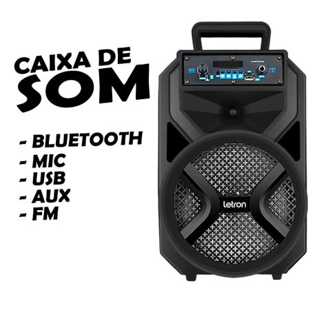 Imagem de Caixa De Som Karaoke Hit Com Microfone Portátil 200W Letron - Leonora