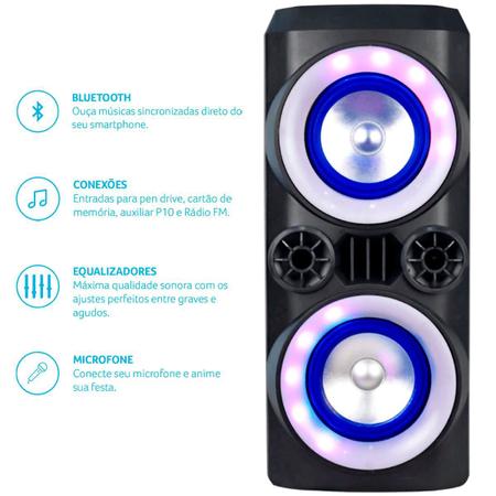 Caixa Várias Estampas 12” 930W RMS Led Neon - Connect Parts