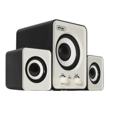 Caixa de Som Portatil 2.1 com Subwoofer USB P2 PC TV Celular