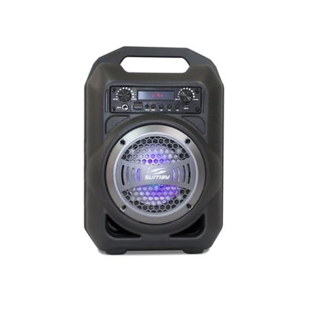 Imagem de Caixa de Som Portátil 30WRMS Bluetooth Gallon Music Cinza SUMAY - SM-CSP1302