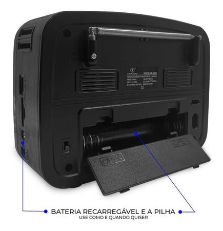 Imagem de Caixa De Som Portatil Bluetooh Am / Fm / Sw Recarregavél